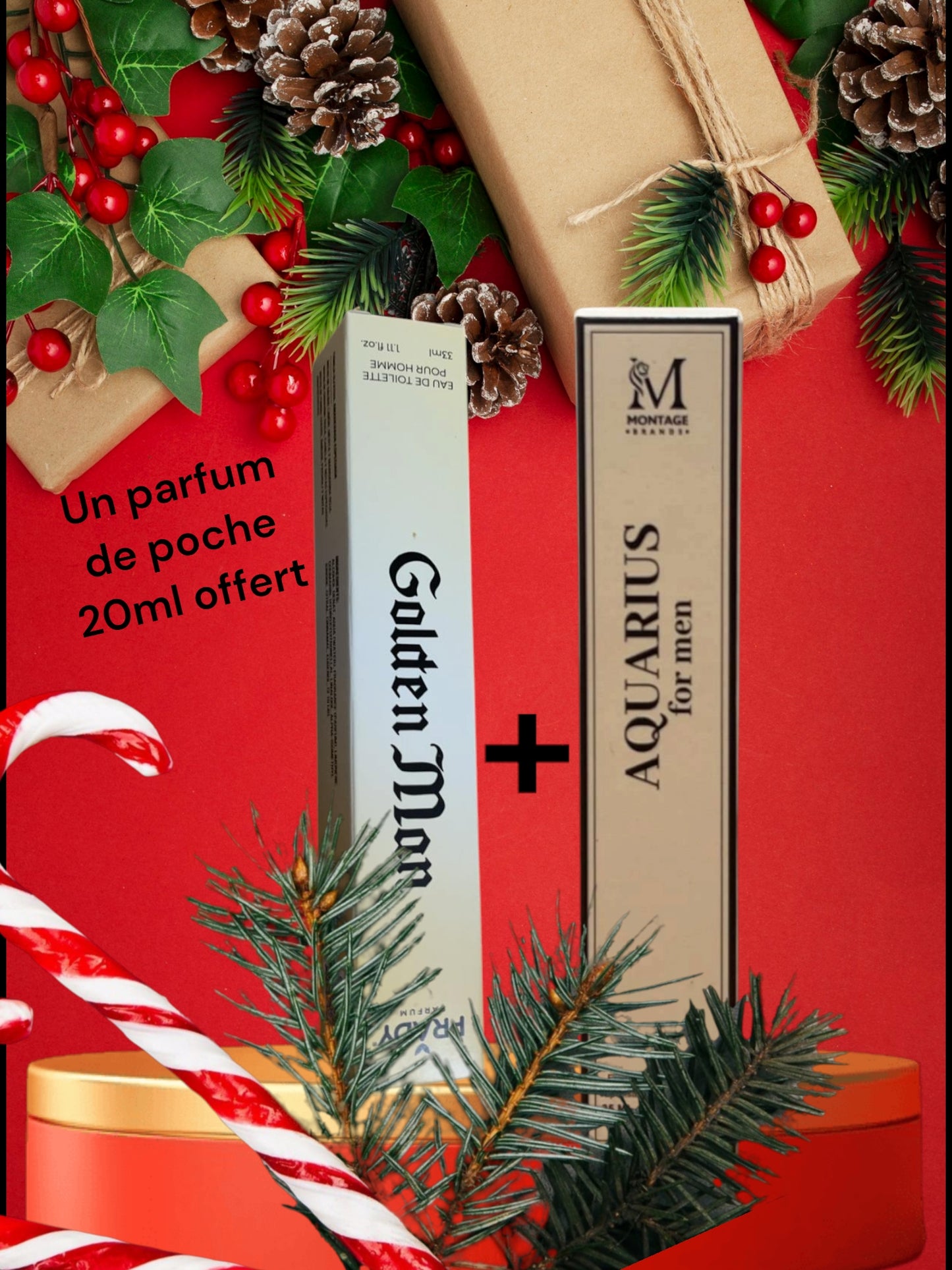 Pack Noël : 2 parfums homme + 1 parfum de poche offert